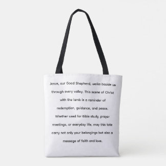 Jesus och Lamb Tote Bag | Christian Faith Gift Tygkasse