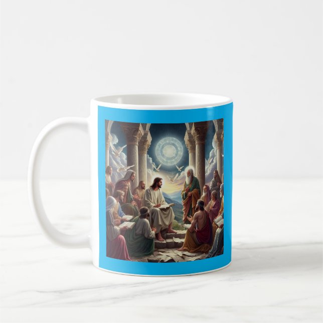 Jesus och lärarna: Matthew 19:26 Kaffemugg (Vänster)