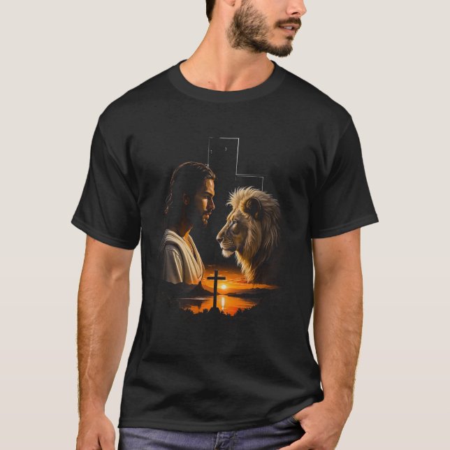 Jesus och Lejon T-shirt (Framsida)