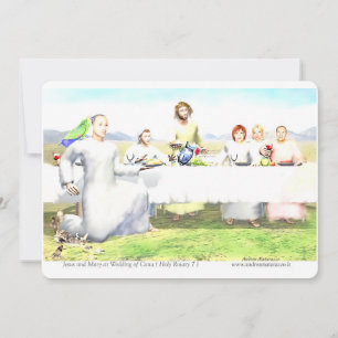 Jesus och Maria på Bröllopet i Kana Inbjudningar
