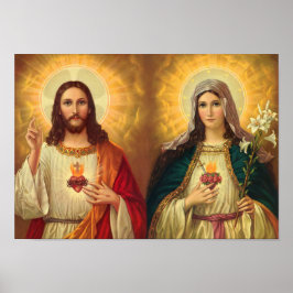 Jesus och Mary Immaculate Poster