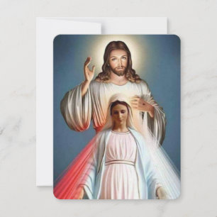 Jesus och Mary katolskt begravningskort 2