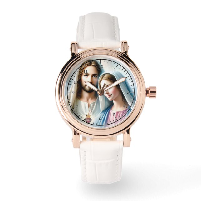Jesus och Mary med Helig Heart Armbandsur (Framsida)