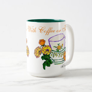Jesus och mig med kaffe eller te Två-Tonad mugg
