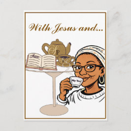 Jesus och min tekostnadsaffisch vykort