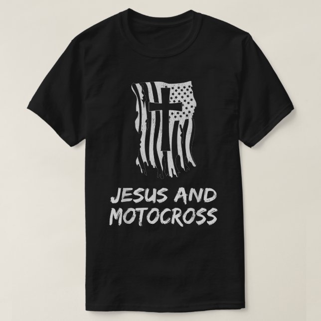 Jesus och Motocross design för en kristen motocro T Shirt (Design framsida)