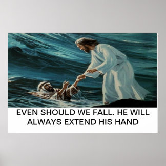 Jesus och Peter Poster