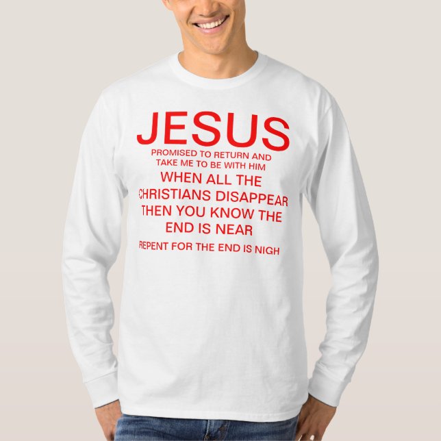 Jesus och rapturen tee shirt (Framsida)