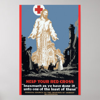 Jesus och Röda Kor Poster