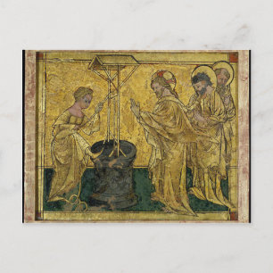 Jesus och Samaritan Woman på brunnen Vykort
