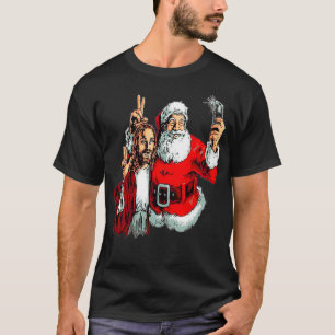 Jesus och Santa selfie T Shirt