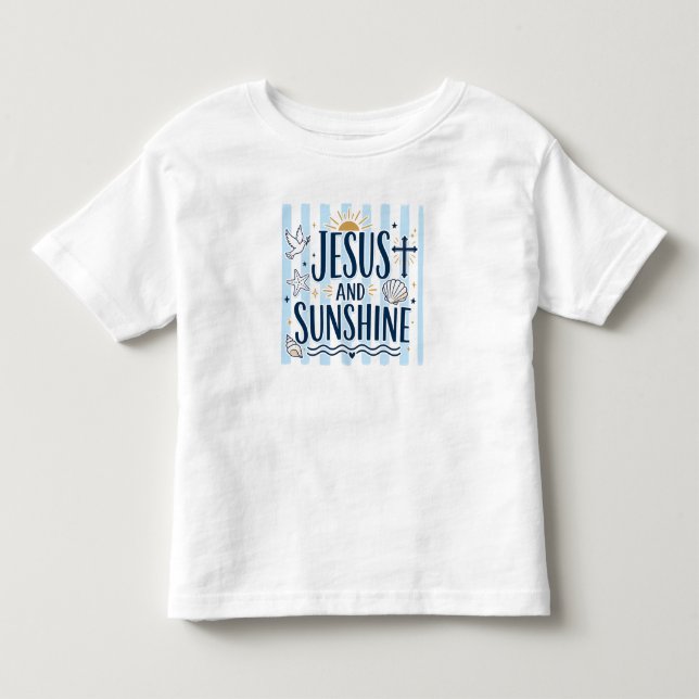 Jesus och solsken för småbarns tröja (Framsida)