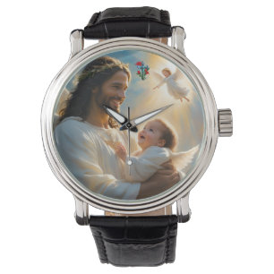 Jesus och spädbarnängel armbandsur