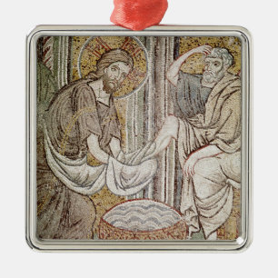 Jesus och St Peter Julgransprydnad Metall