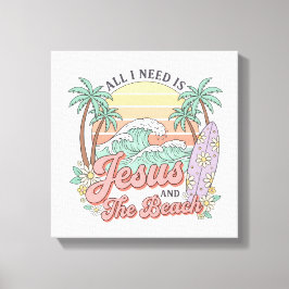 Jesus och strandduken canvastryck