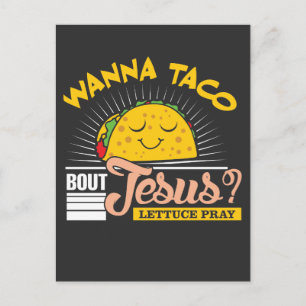 Jesus och Taco Älskare Pastor Funny Christian Vykort