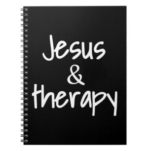 Jesus och Therapy Christian Humor för Christian Co Anteckningsbok