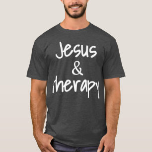 Jesus och Therapy Christian Humor för kristna T Shirt
