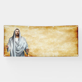 Jesus och tom kyrklig mall för parchment