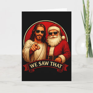 Jesus Och Tomte Vi Såg Den Roliga Memen Kort