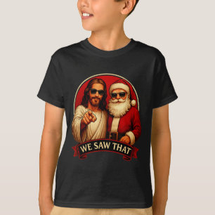 Jesus Och Tomte Vi Såg Den Roliga Memen T Shirt