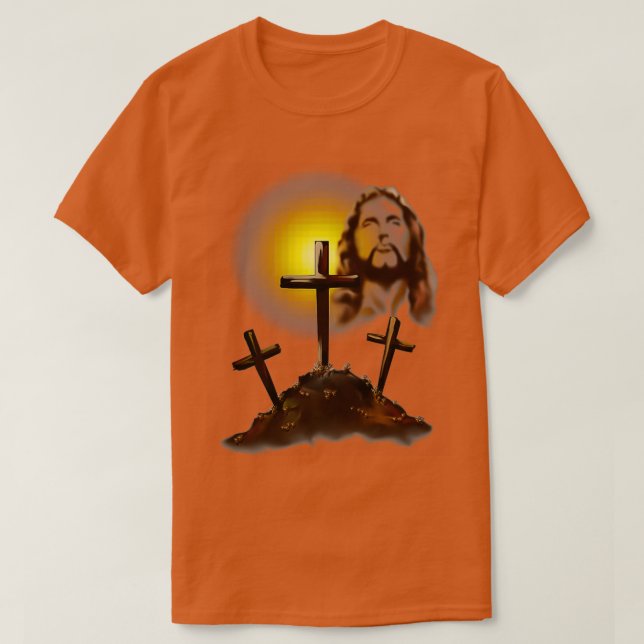 Jesus och tre Kor T Shirt (Design framsida)