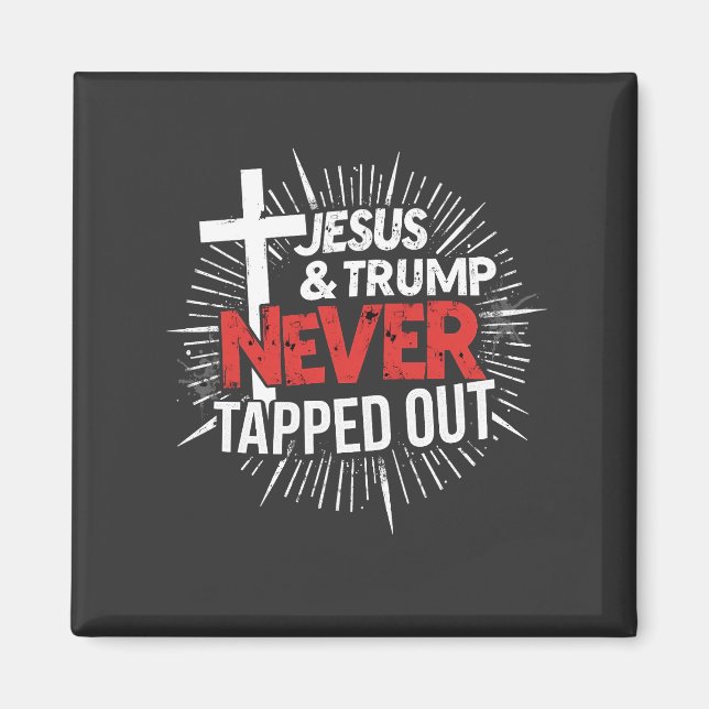 Jesus och Trump har aldrig varit utklädda Magnet (Framsidan)