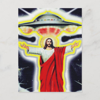 Jesus och UFO Vykort