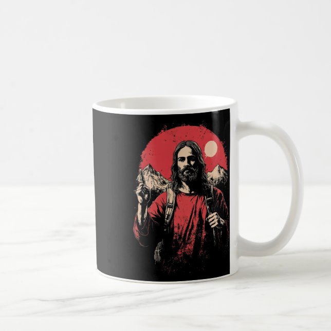 Jesus Och Vandring  Kaffemugg (Höger)