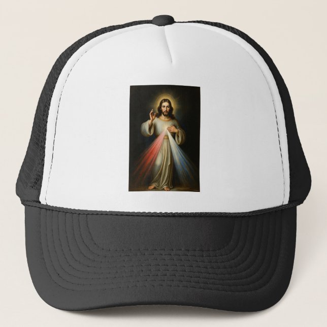 Jesus of the Divine Mercy Trucker Hat Keps (Framsida)
