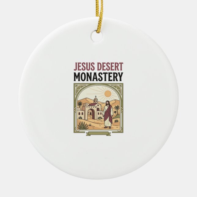 Jesus ökenkloster Jesus ökenkloster Chri Julgransprydnad Keramik (Framsidan)