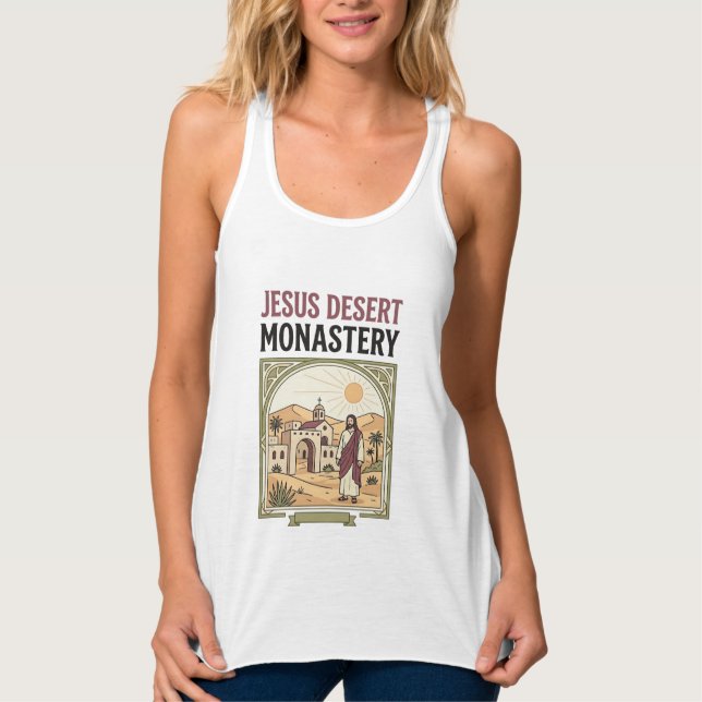 Jesus ökenkloster Jesus ökenkloster Chri Linne Med Racerback (Framsida)