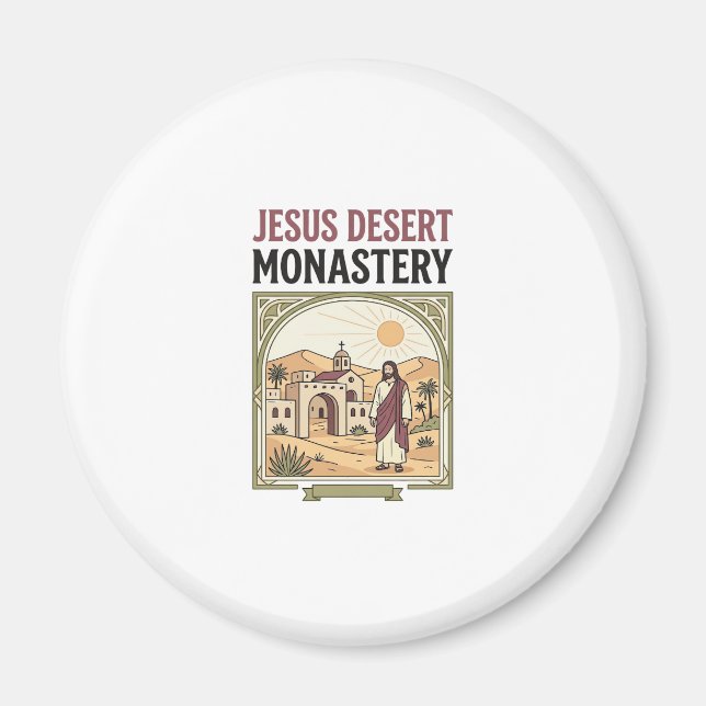 Jesus ökenkloster Jesus ökenkloster Chri Magnet (Framsidan)
