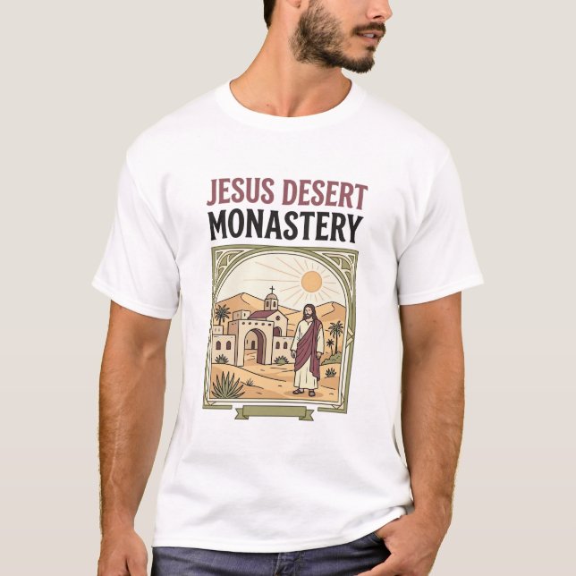 Jesus ökenkloster Jesus ökenkloster Chri T Shirt (Framsida)