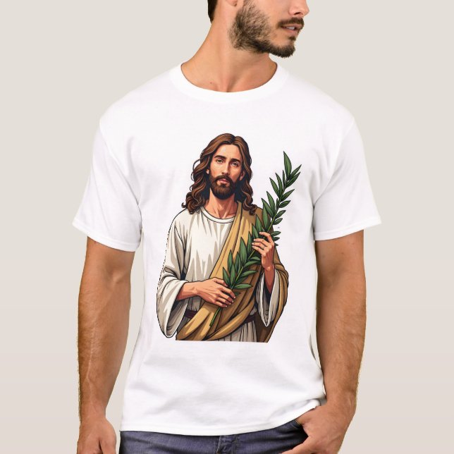 Jesus Olivkvist Vintage Graverad Tee 2 (Framsida)
