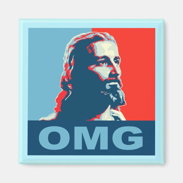 Jesus OMG Magnet Square (Framsidan)