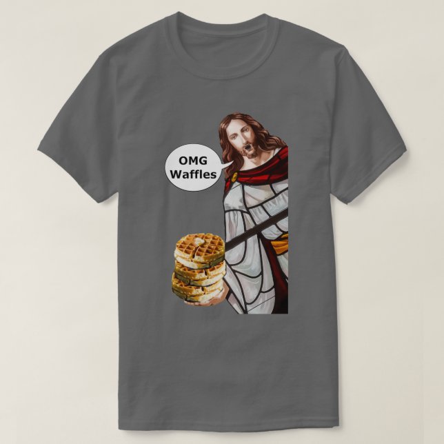 Jesus OMG-våfflor T Shirt (Design framsida)