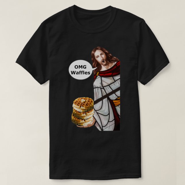 Jesus OMG-våfflor T Shirt (Design framsida)