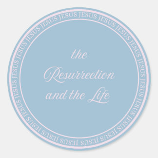 Jesus - Omurvändningsförslutning stor Runt Klistermärke
