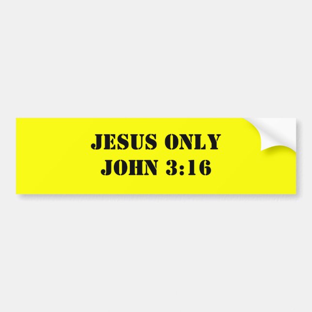 JESUS ONLYJOHN 3:16 BILDEKAL (Framsidan)