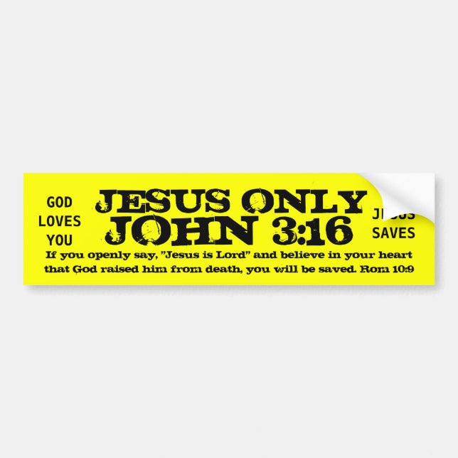 JESUS ONLYJOHN 3:16 BILDEKAL (Framsidan)