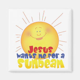 Jesus önskar mig för en Sunbeammagnet Magnet