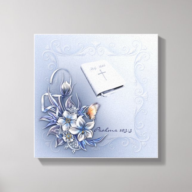 Jesus Ord Premium Wrapped Canvas (glans) (Framsida)