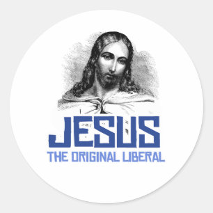 Jesus - Original Liberal Runt Klistermärke