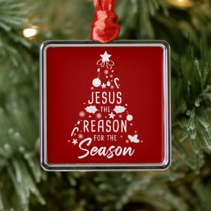 Jesus Orsaken till säsongen - jultron Julgransprydnad Metall
