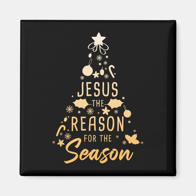 Jesus Orsaken till säsongen - jultron Magnet (Framsidan)