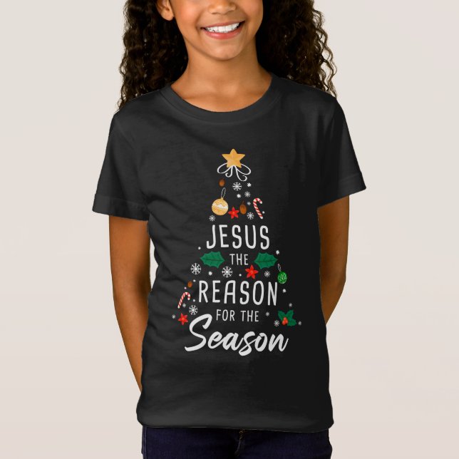 Jesus Orsaken till säsongen - jultron T Shirt (Framsida)