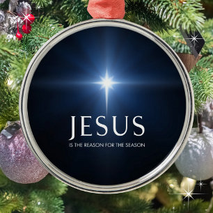 Jesus Orsaken till säsongsstjärnan Julgransprydnad Metall