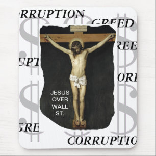 JESUS ÖVER WALL ST. GREED CORRUPTION MUSMATTA