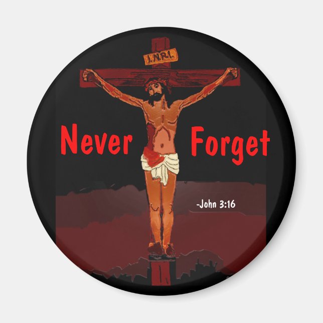 Jesus på Bibelcitatet i kor Magnet (Framsidan)